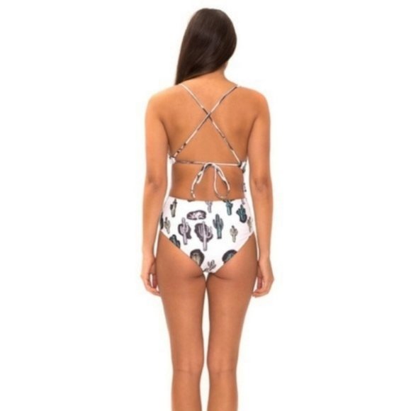 SALE Motel Cactus Plunge Strappy Back Scoop Plunge - Picture 8 of 8